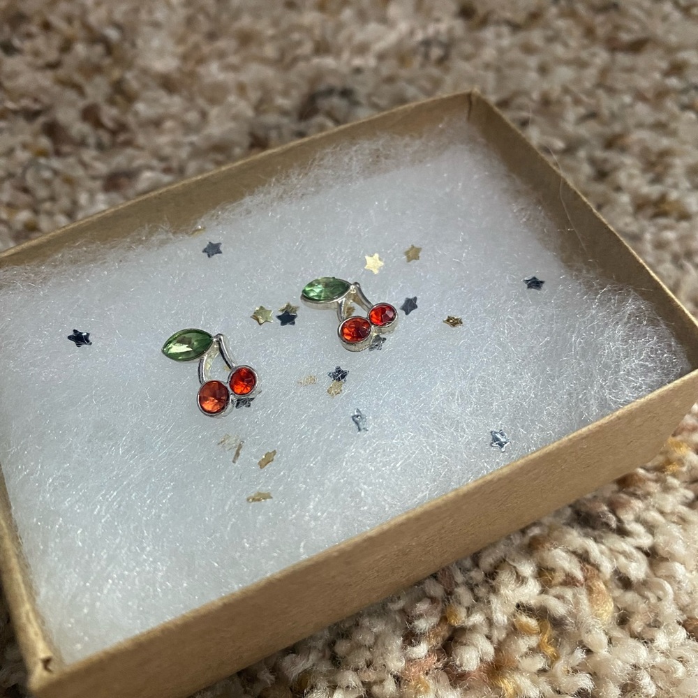 cherry earrings